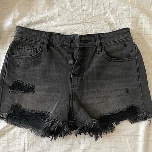 HIDDEN High Waisted Distressed Shorts